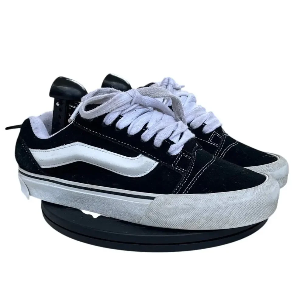 Unisex Vans Knu Skool VN0009QC6BT Suede Skate Athletic Sneaker SZ M7.5/W9 Black - Picture 3 of 6